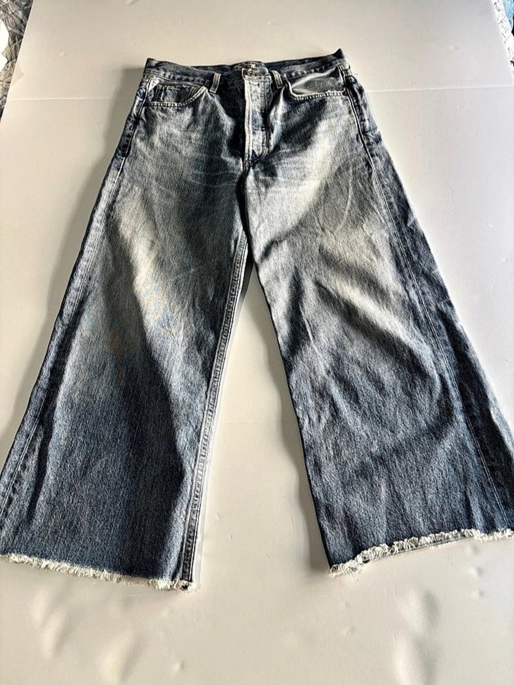 Citizens of Humanity Emma High Rise Wide Leg Crop Jeans Light Wash - Size 27